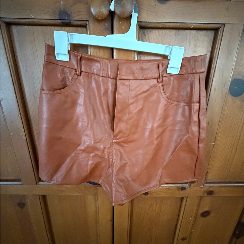 Faux leather shorts from The Post